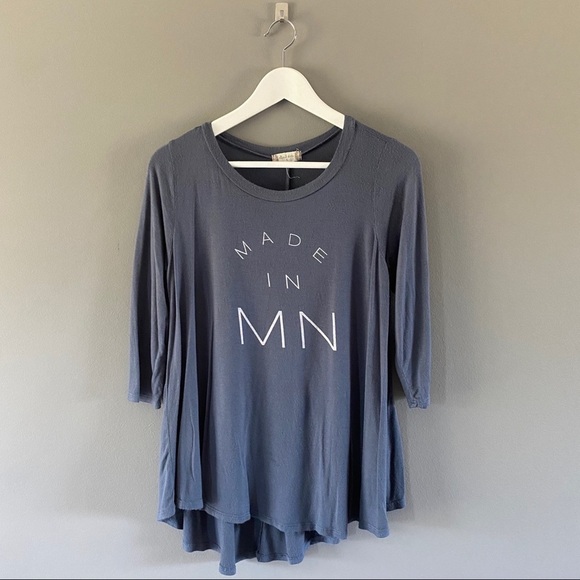 Altar'd State ‘Made in MN' Shirt Blue Sz Small - Picture 1 of 9